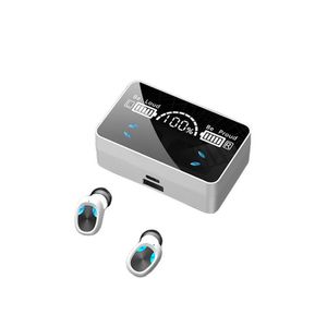 Esportes bluetooth fones de ouvido v5.1 mini fones de ouvido sem fio fones de ouvido espelho exibição digital digital Redução de ruído inteligente headset x3 pode carregar telefones celulares