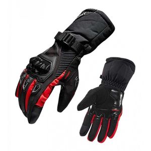 Rękawice motocyklowe Zimowe zimno Rękawica narciarska - PU Skóra Wiatroszczelna wodoodporne ręce ciepłe dla kobiet i mężczyzn (M, L, XL, XXL) H1022