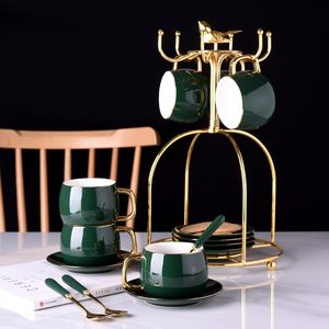 セラミックカップソーサー骨中国コーヒーカップセットブリティッシュアフタヌーン磁器茶屋