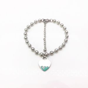 heart bracelet Beaded female Strands Luxury chain on hand stainless steel fashion jewelry Valentine day Christmas gift for girlfriend accessories wholesale