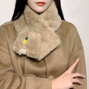 Szalik kobieta jesień i zima pogrubiony wszechstronny Rex Rabbit Włosy Dekoracyjne Piękny Szalik Cover