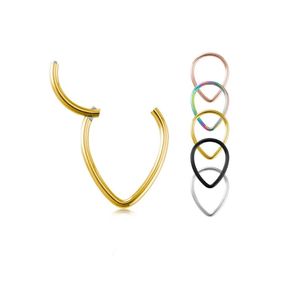 316L Stainless Steel Lip Nose Ring Fashion Anti Allergy Vacuum Plating Not Fade Color Multipurpose Body Piercing Nostril Jewelry Wholesale