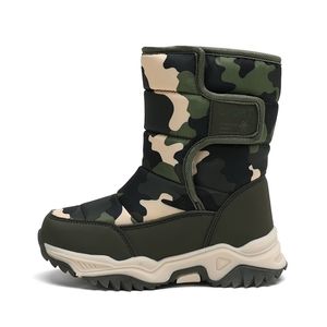 Boys Boots Dzieci Buty śniegu dla chłopców Sneakers Zimowe Dzieci Buty Śniegu Sport Moda Skórzane Dzieci Buty Dziewczyny 211108