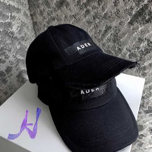 AderError baseball cap kleju taśmy klejącej list druk regulowany szczyt czapki mężczyźni kobiet ader wysokiej ulicy webbing moda para kapelusz Q0911