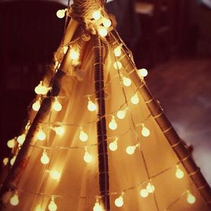 Strings 20/40/80 LED Ball String Lights Battery Operated Colorful Garland Fairy For Home Wedding Christmas Party Outdoor Decors