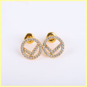 2021 Gold Hoop Earrings Designers Diamond Stud Earrings F Earring For Lady Women Party Wedding Lovers Gift Jewelry 925 Silver 21090105R