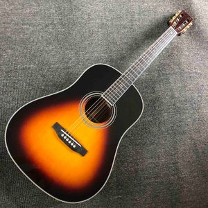 Costume coco sólido verso um pcs madeira guitarra acústica bordo vinculação de ébano fingerboard 12 trastes aaa