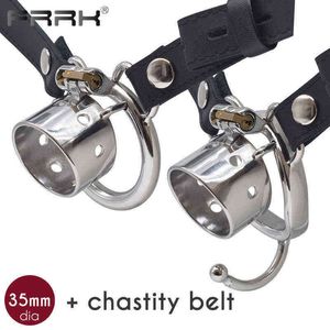 NXY Cockrings Frrk Strap på Chastity Belt med Cock Cage för Män penisringar Male Bondage Device Sex Toys Intim Shop Loose Burden 1209