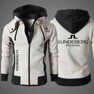 J Lindeberg Golf Erkek Giyim Açık Kazak Rahat Erkek Ceket Polar Hoodies Kaliteli SportWear Harajuku Dış Giyim 211106