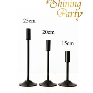 Shining Party Black Metal Candle Holders, Wedding Centerpieces, Candlesticks, Bröllopsfest Julbar Heminredning 210722