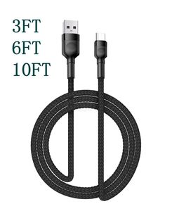 Micro USB Kabel 6A 66W geflochtene Datenleitung Schnellladegerät Typ C Handykabel für Samsung Xiaomi LG Android Neu
