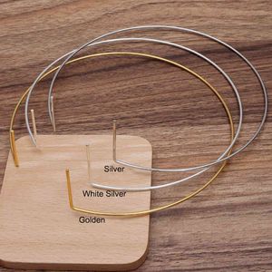 20st mm Metal Wire Circle Headbands DIY Tiaras Två barer Runda hårhoppar Hårband för handgjorda brudsmycken kronor