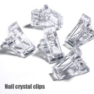 Tamax 1pc clip on nails clamps for Quick Building Poly UV nail forms Assistant Tool DIY Plastic Finger Extension Clips NAB009