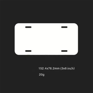 Detaljhandelsförsörjning sublimering registreringsplattan termisk överföringstryck aluminiumlegering vit tomt ark 4 hål plattor grossist A02