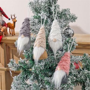 Decorazioni per l'albero di Natale con gnomo appeso fatte a mano svedese Tomte Xmas peluche bambola ornamenti decorazioni per la casa JJA9437