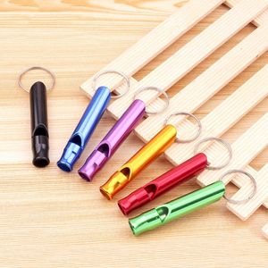 Party Supplies Aluminium Emergency Keychain Camping Fotvandring Utomhus Sportverktyg Multifunktion Utbildning Whistle Sport Metal Moving Outdoors ZWL147