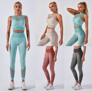 Tracksuits Designer yoga track pants Womens Gym outfit Sportswear for girls Fitness Align pant Legging workout set tech wear fleece Active suit woman sexy Hollow Out