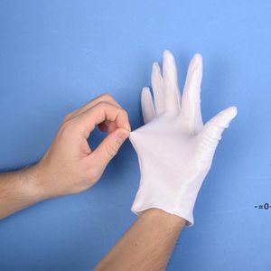 New White Cotton Ceremonial gloves for male female Serving 1 Waiters drivers Jewelry Gloves LLE10277