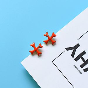 Wholesale trendy cool earrings resale online - Stud Candy Colored Japanese And Korean Cross Cool Ear Trendy Selling Creative Earrings Female
