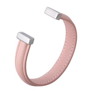 Pulseira de aço inoxidável pulseira de couro simples de casal de moda pulseiras masculinas e femininas jóias 9 cores disponíveis