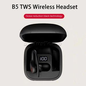 B5 TWS Drahtlose Bluetooth 5,0 Kopfhörer Sport Ohr Haken Noise Reduction Headset Mit LED Strom Display Lade Box