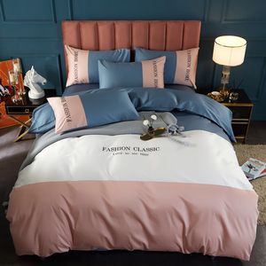 Nordic Bedding Set Patchwork Striped Duvet Cover Queen King 220x240 Bed Sheet 150 Linen Pillowcase Quilt Grey Bedclothes
