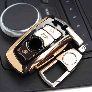 Ny ABS Auto Car Shell Case Cover Holder med Ring Key Ring Chain Buckle Keychain för F07 F10 F11 F20 F25 F26 F30