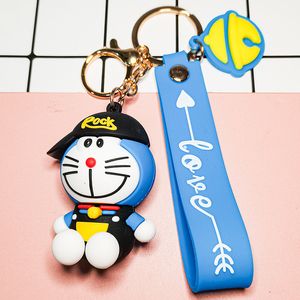 Fashion-Animation Cute Silicone Doll Cap Machine Cat Key Chain Cartoon Student Bag Decoration Small Gift