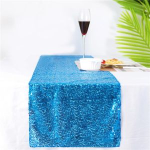 Mats & Pads Glitter Sequin Table Runners Sparkly Cover Satin Tablecloth For Wedding Party Banquet Home Kitchen El Decoration
