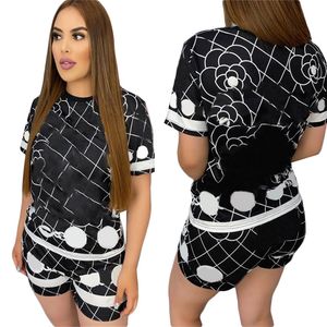 Fashion Luxury Designer Dresy 2-częściowy zestaw Spodenki z nadrukiem T-shirty Kombinezony do joggingu Odzież sportowa