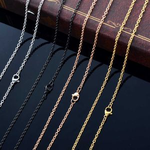 JC0024 18 inch~30 inch StainlSteel Cable Link Chains Necklaces with Lobster Clasp 20pcs Cheap Wholesale X0707