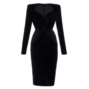 Casual Dresses Velvet Women Sexy BodyCon Party Dress Spring Autumn Fashion 2021 Elegant Long Sleeve Vestidos