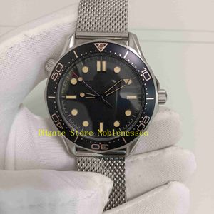 Prawdziwe zdjęcie automatyczne zegarek mężczyzn męskie 42 mm czarna tarcza 007 Brak czasu na śmierć stali nierdzewnej Edycja bransoletki ze stali nierdzewnej 300 m