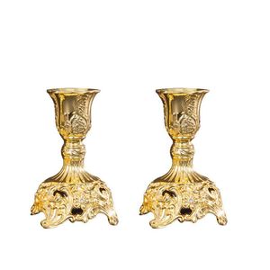 Titulares de vela Antique Metal Europa Stand deus Candelabra Castiçal para Mesa Casamento Casa Decoração