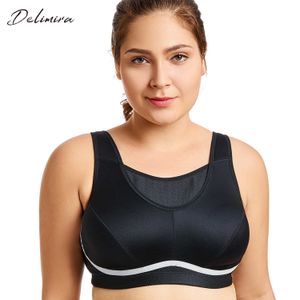 Women's Plus Size High Impact No-Bounce Full Coverage Wire Free Exercise Bra 210623
