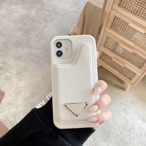 Designer TEON CASE IPhone 15 14 13 12 11 Pro Max 15Pro czarna skórzana ochrona karty Uchwyt z tyłu powłokę xr xr xs 7 8 plus odporna na wstrząsy celpphone z kieszenią na karty