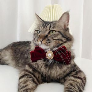 Cat Collars & Leads Pet Necktie Cats Dogs Bow Tie Collar Practical