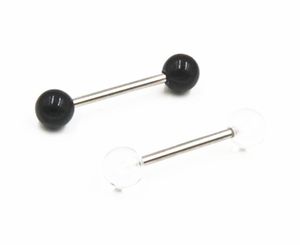 50st Acrylic Ball Tongue / Nippel Ring Barbells Bar 14g ~ 16mm Retainers Body Piercing Smycken 14gx16mmx6mm / 6mm
