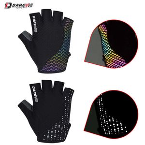 Gants de cyclisme réfléchissants DAREVIE Gant de cyclisme demi-doigt avec Verlco Gants de vélo rembourrés en éponge de haute qualité super légers et doux H1022