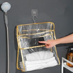 Storage Boxes & Bins Hanging Bathroom Transparent Plastic Bags Organizer Wall Bag Bath Organizers Underwear Mobile Jewelry Clothes