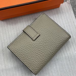 4Color varumärkesdesignat korthållare ko läderpengar Clip Litchi Grain Business Wallet 10cm * 7.5cm med detaljhandelslåda # 0510