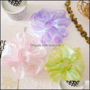 Pony Tails Holder Jewelry Jewelrywoman Shining Ties Korean Style Scrunchies Girls Elasitc Hairband Rubber Band Ponytail Holders Hair Aessori