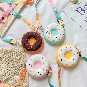 Baby Mädchen Mini Geldbörse Mode Kinder Donut Silica Brieftasche Niedliche Kinder Donut Kleine Accessoires Eine Umhängetasche F285