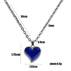New feeling mood change color necklace stainless steel necklaces