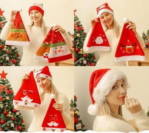 Feliz Natal Chapéu Ano Novo Navidad Cap Snowman Elk Santa Claus Bonés Para Crianças Crianças Adult Gift Decoration