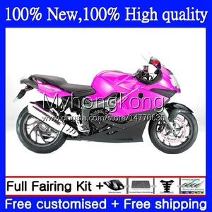 هيكل السيارة + غطاء خزان ل BMW K1200-S K1200 S ROSE PINK K1200S 2005 2007 2007 2008 2009 2010 Body 4no.91 K 1200S 05-10 K-1200S K 1200 S 05 06 07 08 09 10 Fulling Kit