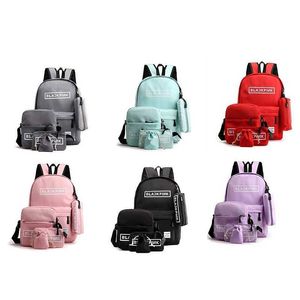 NEW-Large-Capacity Junior High School ary School Student School Bag Girl Large-Capacity Backpack X0529