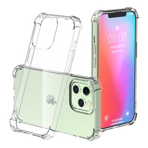 Transparent Shockproof Acrylic Hybrid Armor Soft Phone Cases for iPhone 13 12 Mini 11 Pro XS Max XR X 8 7 Plus Top Quality Clear Protect Case Back Cover