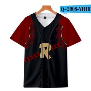 3D Baseball Jersey Homens 2021 Moda Impressão homem Camisetas T-shirt de Manga Curta T-shirt Casual Base Bola Camisa Hip Hop Tops Tee 059