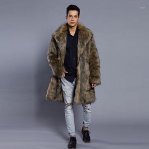 Mäns Jackor Mens Jacka Coat Varm Vinter Tjock Overcoat Faux Fur Parka Outwear Cardigan Fashion Men Clothing Plus Size M840 #